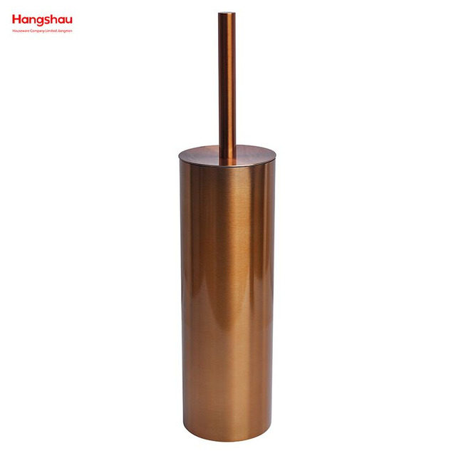 Household Bathroom Stainless Steel Brushed And Bronze Lacquer Spraying Toilet Brush Holder Matte Toilet Cleaning Brush Holder Wc Clean Brush Holder