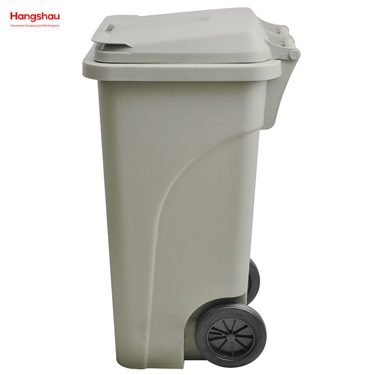120L Residential Trash Cans Ecofriendly Trash Bins For Parks Big Trash Can With Square Waste Bin Square Dust Can Wheelie Bin