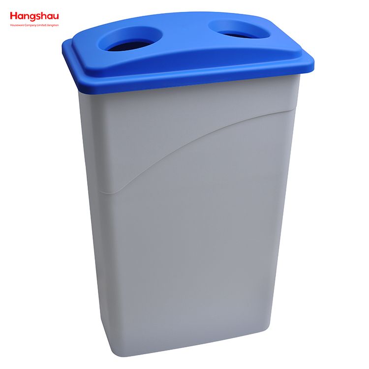 90L Double Hole Bin Park Garbage Bin Large Plastic Garbage Bin Outdoor Garbage Bin Community Garbage Trash Bin Park Garbage Bin Kitchen Waste Bin