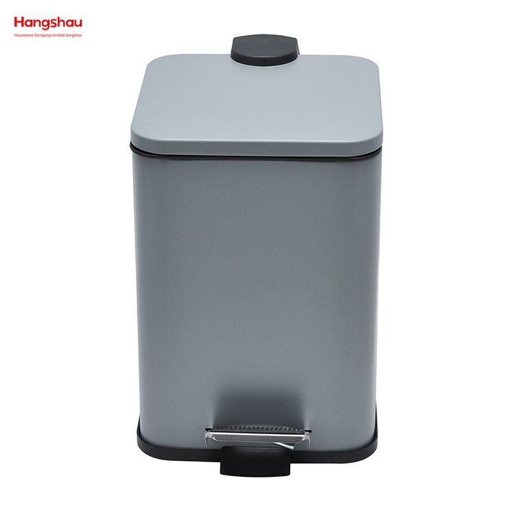 5L Square Bathroom Trash Can Morden Style Dustbin Garbage Can Metal Powder Coating Household Pedal Waste Bin Dust Bins For Indoor Trash Can 