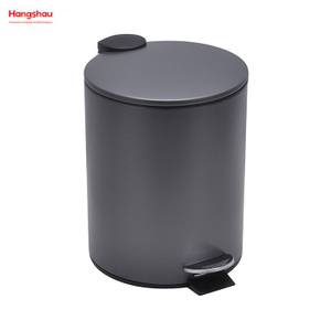 5L Powder Coating Household Pedal Waste Bin Bathroom Metal Trash Can For Indoor Trash Can Morden Style Dustbin Garbage Can Dust Bins