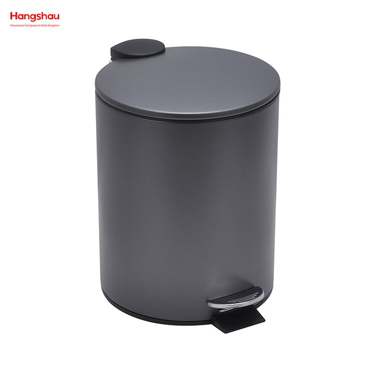 5L Powder Coating Household Pedal Waste Bin Bathroom Metal Trash Can For Indoor Trash Can Morden Style Dustbin Garbage Can Dust Bins