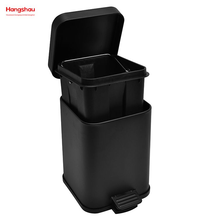 Bathroom/bedroom/office 3L Stainless Steel Square Pedal Bin with Soft Close Device High Quality Trash Can with Foot Pedal Dustbin Pedal Bin Garbage Can