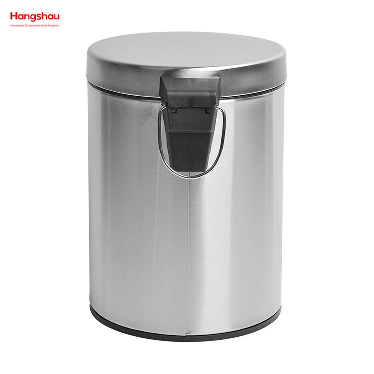 3L Bathroom Bins With Lids Small Pedal Bin For Toilet Restroom Stainless Steel Rubbish Waste Trash Can With Removable Inner Bucket Household