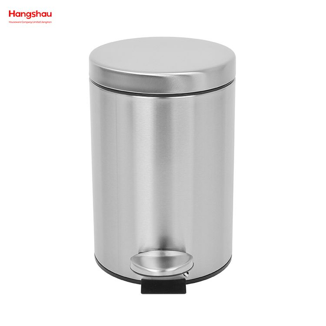 Circular High-quality Stainless Steel Trash Can Household Pedal Bin Bathroom Trash Bin