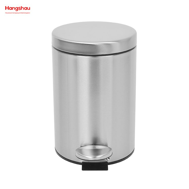 Circular High-quality Stainless Steel Trash Can Household Pedal Bin Bathroom Trash Bin