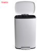 50L Hotels Cafeteria Custom Colorful Rectangular Foot Pedal Dustbin Large Capacity Office Lobby Stainless Steel Garbage Trash Bin For Kitchen Waste Trash Can 