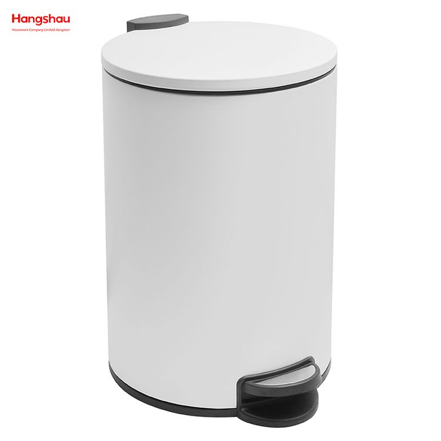 20L Bathroom Trash Can Metal Morden Style Dustbin Kitchen Garbage Can Household Dust Bins For Indoor Trash Can Powder Coating Pedal Waste Bin 