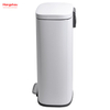 30L Hotels Cafeteria Custom Colorful Rectangular Silent Closing Foot Pedal Dustbin Lobby Stainless Steel Garbage Trash Bin For Kitchen waste Office Trash Can