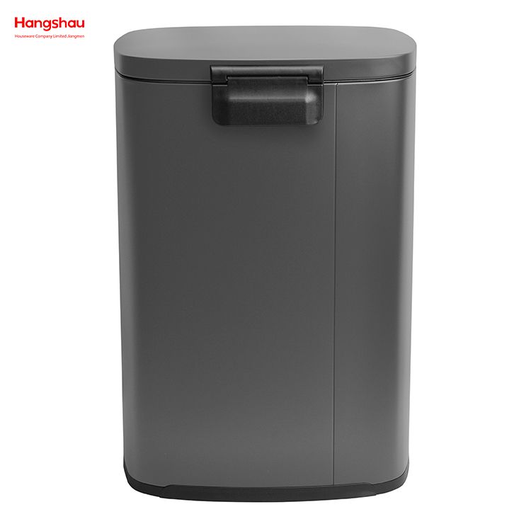 50L Large Capacity Lobby Stainless Steel Garbage Trash Bin For Kitchen Waste Office Trash Can Hotels Cafeteria Custom Colorful Rectangular Foot Pedal Dustbin 
