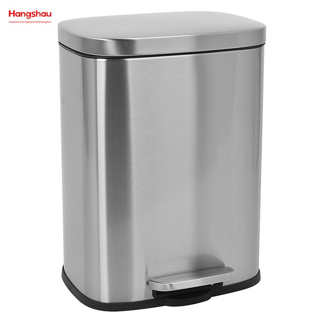 12l Stainless Steel Foot Operated Waste Bins For Hotel Bathroom Pedal Trash Can