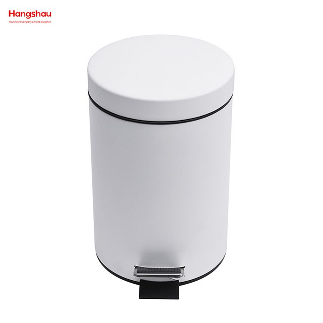 3L Stainless Steel Round Pedal Bin Bedroom Household Plastic Foot Pedal Dust Bins Bathroom Simple Dustbin Garbage Can Office Pedal Waste Bin For Indoor Trash Can Small Trash Can 