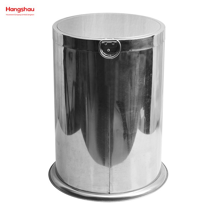 12L Bathroom Round Stainless Steel Polish Trash Can With Foot Pedal Trash Bin Household Kitchen Mirror Polishing Shape Soft Closing Waste Bin Dustbin Garbage Can 