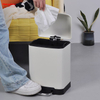 6L Home Kitchen Soft Close Stainless Steel Easy Cleaning Metal Trash Can Bin With Foot Pedal