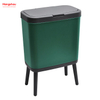 15L New Style Household High Bin With Stand Large Capacity Kitchen And Toilet Trash Can With Lid And No Need To Bend Over