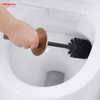 Luxury Metal Standing Toilet Brush Stainless Steel Bathroom Toilet with Holder Plastic Brush Cleaning Set 