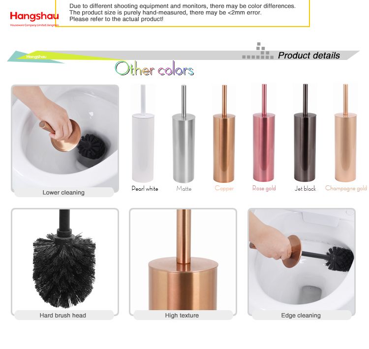 Luxury Metal Toilet Brush with Holder