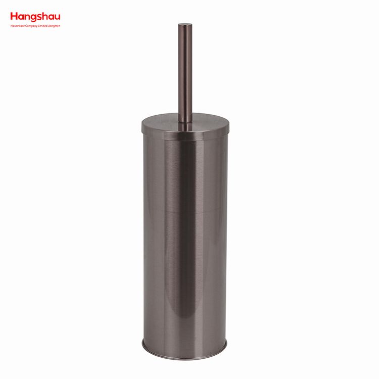 Metal Standing Toilet Brush with Holder Plastic Brush Cleaning Set Stainless Steel Matte Bathroom Toilet 