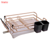 Kitchen Stand Dish Rack Countertop Dish Rack Cup Holder Aluminum Alloy Dish Rack over Sink Organizer Metal Drying Plastic Dish Tray Rack 