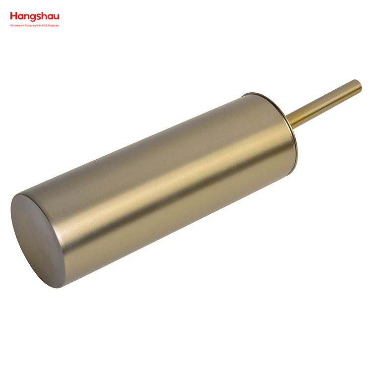 Golden Lacquer Spraying Household Bathroom Stainless Steel 304# Toilet Brush Holder Matte Toilet Cleaning Brush Holder Wc Clean Brush Holder