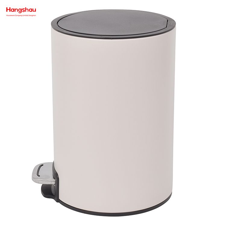 Bathroom Trash Can Metal Morden Style Dustbin Household Dust Bins For Indoor Trash Can Powder Coating Pedal Waste Bin Kitchen Garbage Can 
