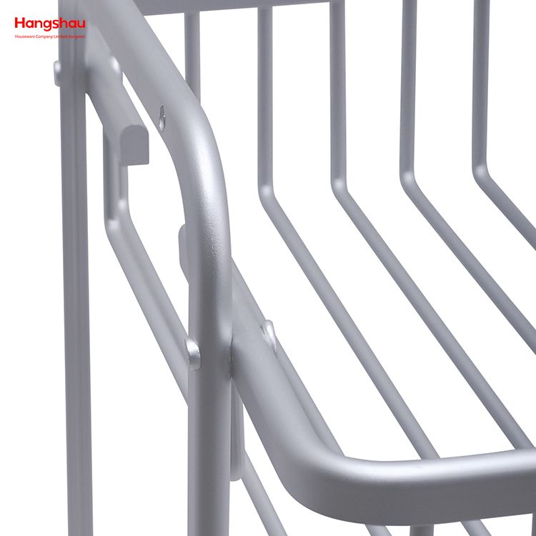 2 Layer Aluminium Bathroom Corner Rack With Metal Shower Caddy Bath Storage Rack Wall Shelf Mounted 