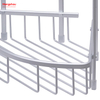 Bath Storage Rack Wall Shelf Mounted 2 Layer Aluminium Bathroom Corner Rack With Metal Shower Caddy