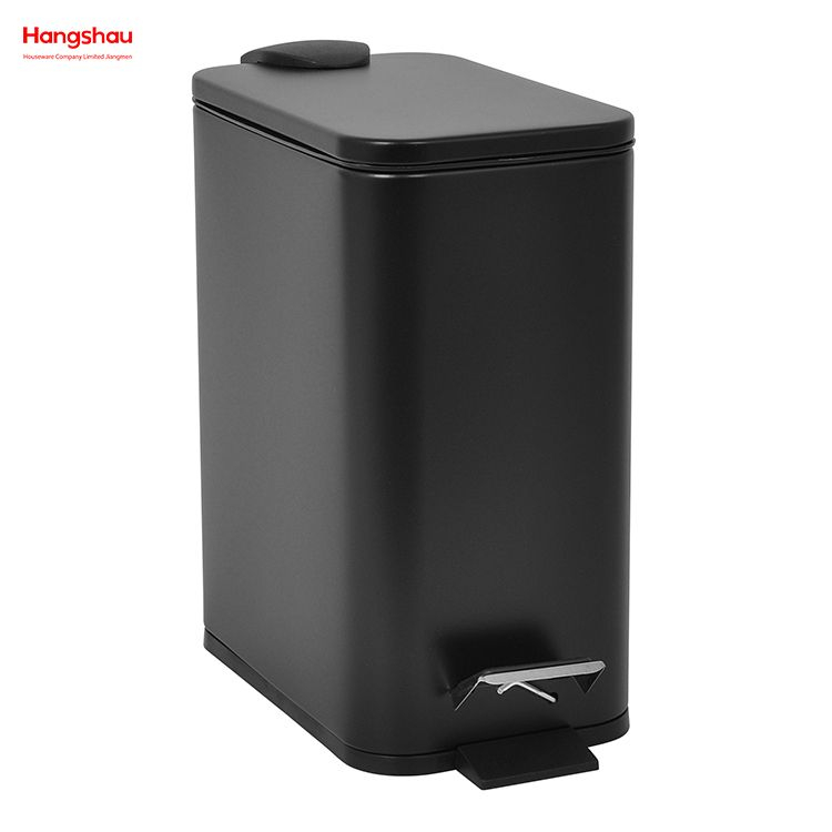 Hotel Dust Bin Foot Pedal Dustbin With Rubbish Bin Garbage Kitchen Office Trash Can Iron Rectangular Pedal Bin 