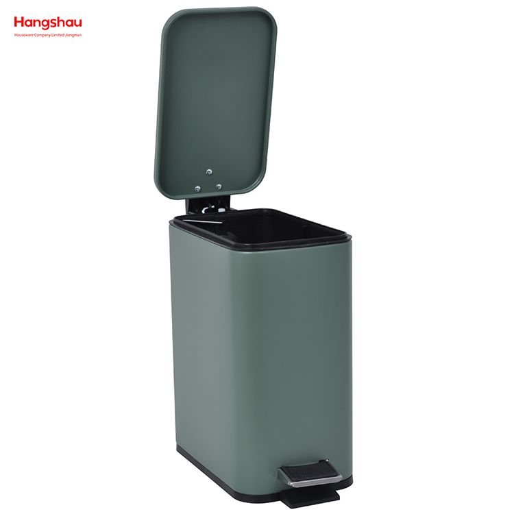 Kitchen Bathroom Hotel Dust Bin Foot Pedal Dustbin With Rubbish Bin Garbage Office Trash Can Iron Rectangular Pedal Bin 