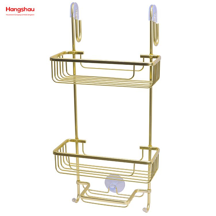 Bathroom Accessories Shower Caddy In Aluminum Anti-rust Durable with 3 Layer Wall Mounted Hanging Basket Bathroom Aluminum Hanger Wall Mounted Bathroom Shelf