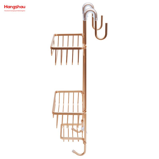 athroom Aluminum Hanger Bathroom Accessories Shower Caddy In Aluminum Bathroom Shelf Anti-rust Durable B3 Layer Wall Mounted Hanging Basket Wall Mounted 