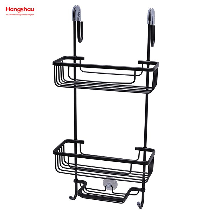 3 Layer Wall Mounted Hanging Basket Bathroom Aluminum Hanger Wall Mounted Bathroom Accessories Shower Caddy In Aluminum Bathroom Shelf Anti-rust Durable