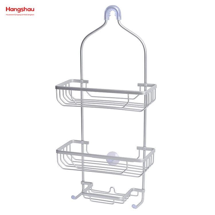 Bathroom Accessories Shower Caddy In Aluminum Bathroom Shelf Anti-rust Durable Bathroom Aluminum Hanger Wall Mounted Hanging Basket Wall Mounted 