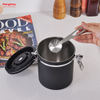 Coffee Canister With Valve & Date Tracker Coffee Grounds Beans Canister Stainless Steel Airtight Coffee Canister