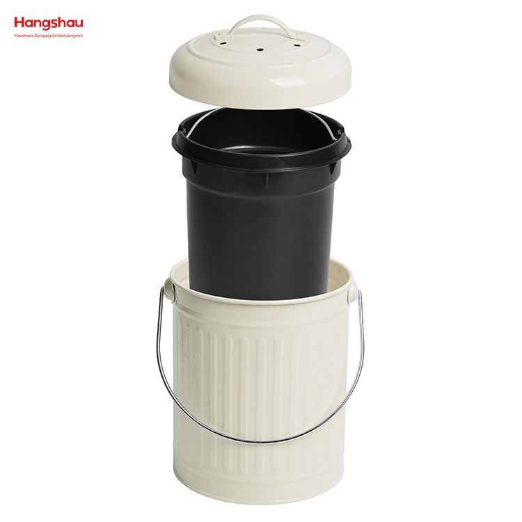 Food Waste Compost Bin Countertop Table Garbage Container Odor-free Compost Bin Stainless Steel Kitchen Compost Bin