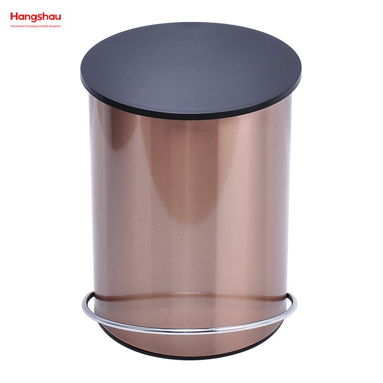 3L Patent Design Pedal Waste Bin For Indoor Trash Can Simple Dustbin Garbage Can Bathroom Trash Can Household Plastic Foot Pedal Dust Bins 