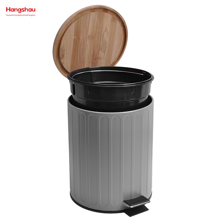 Bathroom Trash Can Bamboo