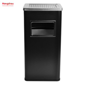 30L Smoking Area Trash Can Rectangle Wholesale Square Ashtray Dustbin With An Ashtray In The Hotel Lobby Stainless Steel Trash Can Ashtrays in Public Places Waste Bins 