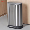 Modern Houseware 410 Stainless Steel 30l Pedal Trash Bin With Cover Closing Slowly And Mutely Round Trash Can