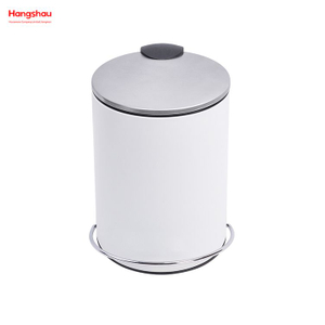 3L Office Pedal Waste Bin For Indoor Trash Can Small Bathroom Simple Dustbin Garbage Can Trash Can Bedroom Household Plastic Foot Pedal Dust Bins