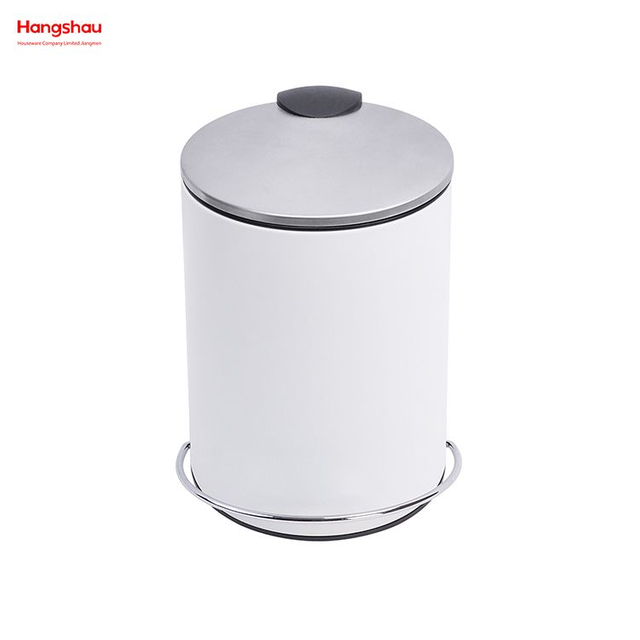 3L Office Pedal Waste Bin For Indoor Trash Can Small Bathroom Simple Dustbin Garbage Can Trash Can Bedroom Household Plastic Foot Pedal Dust Bins