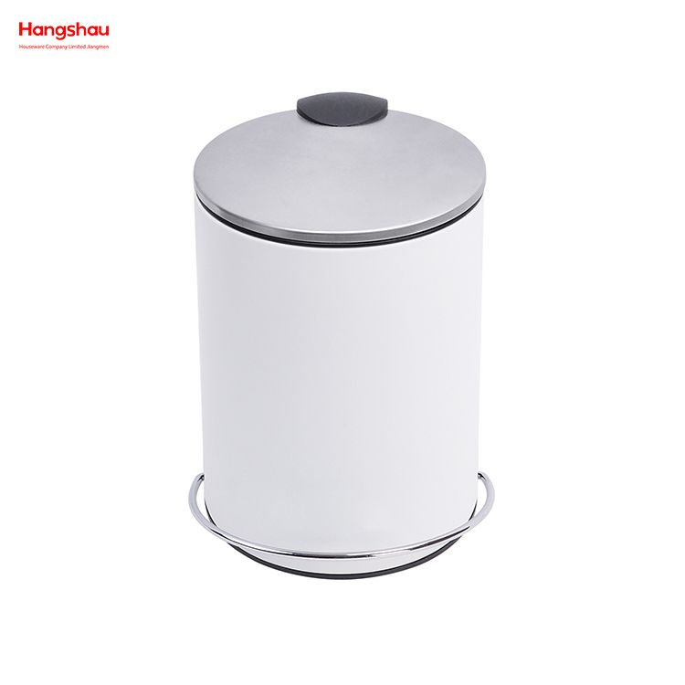 3L Office Pedal Waste Bin For Indoor Trash Can Small Bathroom Simple Dustbin Garbage Can Trash Can Bedroom Household Plastic Foot Pedal Dust Bins