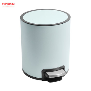 3L Bathroom Simple Dustbin Garbage Can Trash Can Bedroom Household Plastic Foot Pedal Dust Bins Office Pedal Waste Bin For Indoor Trash Can Small 