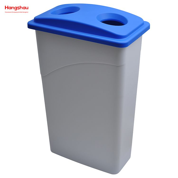 90L Double Hole Bin Park Garbage Bin Large Plastic Garbage Bin Outdoor Garbage Bin Community Garbage Trash Bin Park Garbage Bin Kitchen Waste Bin
