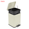 5L Square Bathroom Trash Can Morden Style Dustbin Garbage Can Waste Bin Dust Bins For Indoor Trash Can Metal Powder Coating Household Pedal 