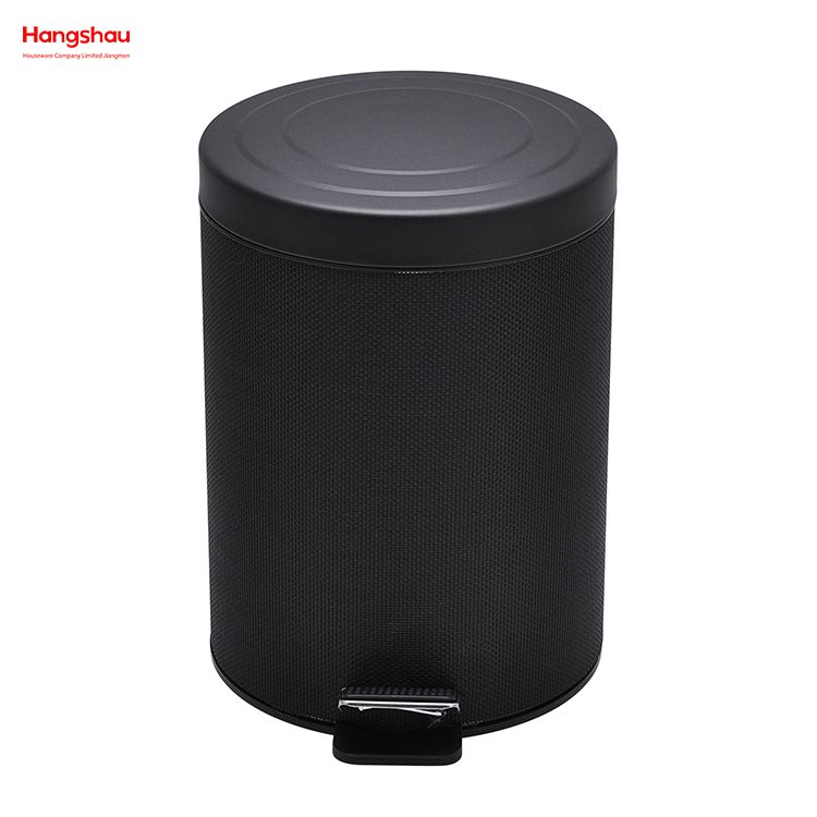 5L Round Metal Morden Style Dustbin Garbage Can PU PP Powder Coating Household Pedal Waste Bin Dust Bins For Indoor Trash Can Bathroom Trash Can 