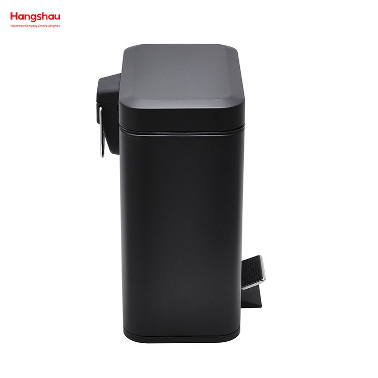 5L Square Bathroom Trash Can Waste Bin Dust Bins For Indoor Trash Can Metal Powder Coating Household Pedal Morden Style Dustbin Garbage Can