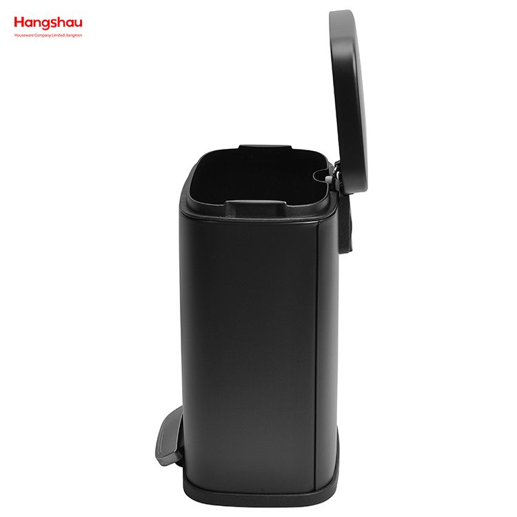 5L Square Metal Powder Coating Waste Bin Dust Bins Pedal Morden Style Dustbin Garbage Can Household Bathroom Trash Can For Indoor Trash Can 