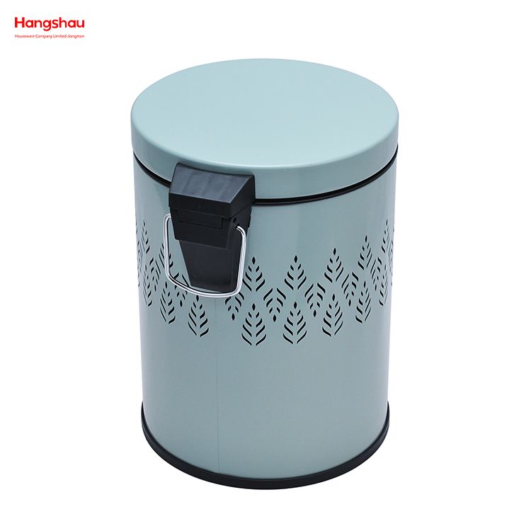 5L Powder Coating Household Pedal Waste Bin Dust Bins For Indoor Trash Can Bathroom Trash Can Metal Morden Style Dustbin Garbage Can 