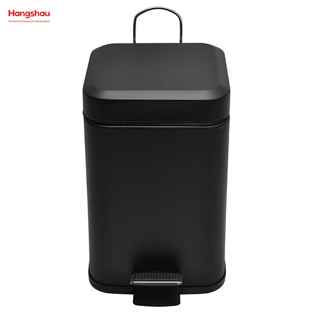 3L Stainless Steel Square Pedal Bin with Soft Close Bathroom/bedroom/office Device High Quality Trash Can with Foot Pedal Dustbin Pedal Bin Garbage Can